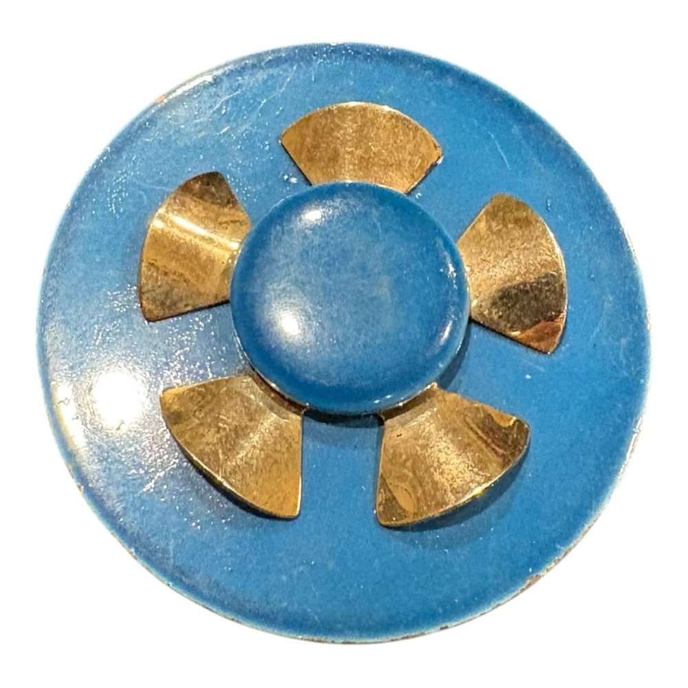 Coro stamped Rare Vintage 1960’s MCM Round Brooch 2.5” circumference JB5
